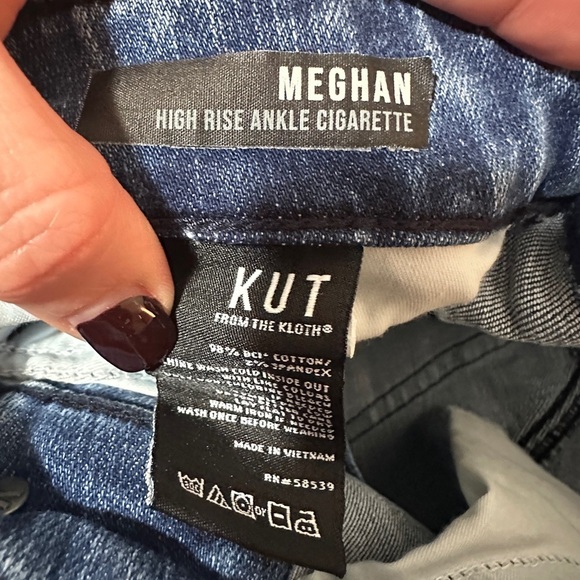 KUT From The Kloth Meghan High Rise Ankle Cigarette Jeans Size 4 - Picture 6 of 7